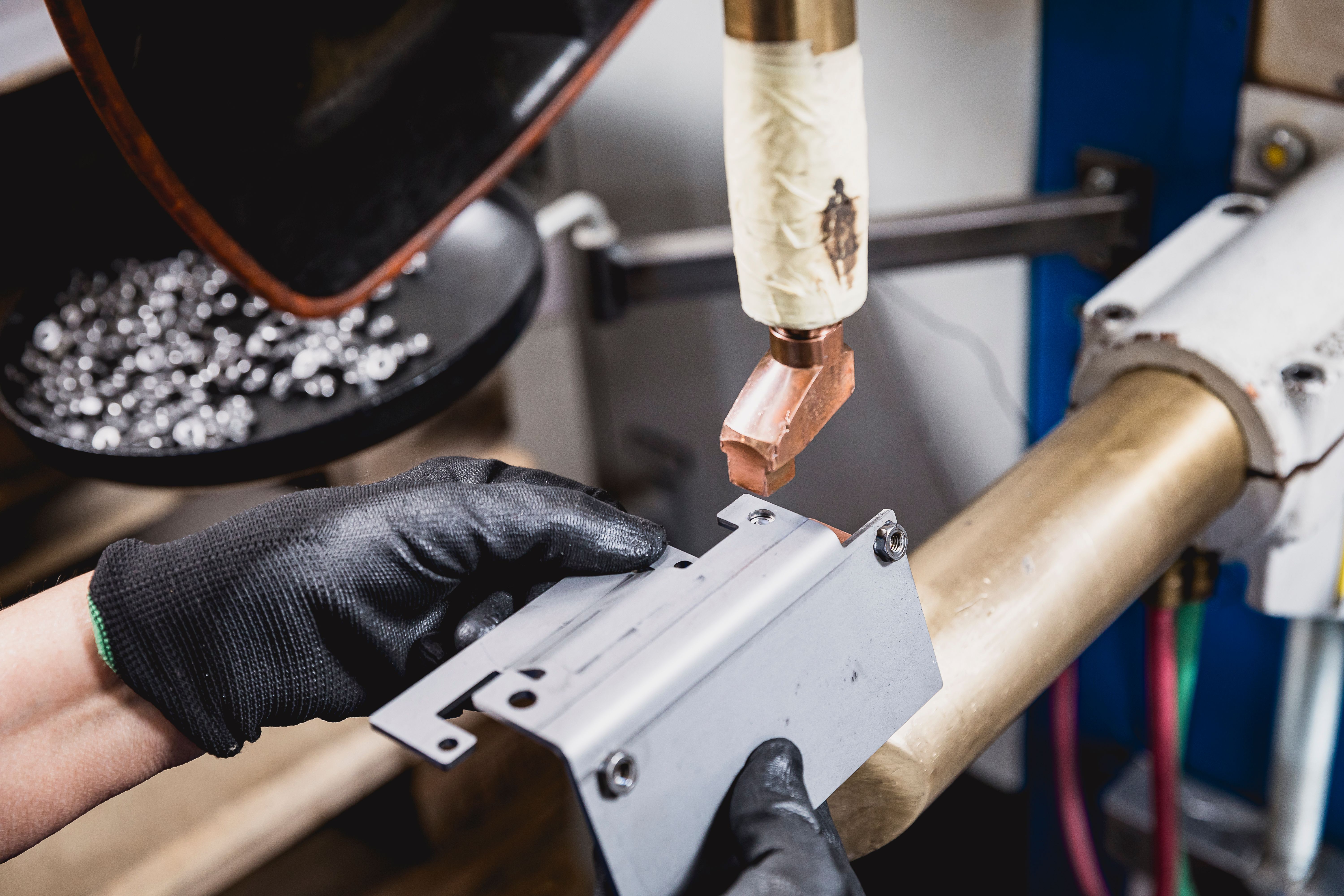 Punktschweißen Nahaufnahme